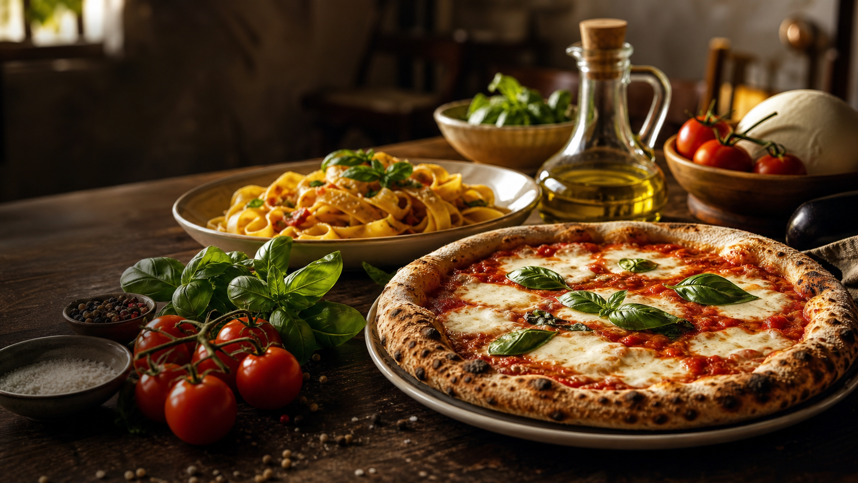 Italienische Spezialit�ten und frisch gebackene Pizza bei Facilespesa